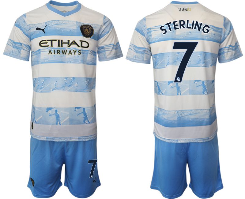 Men 2022-2023 Club Manchester City blue 7 Soccer Jersey